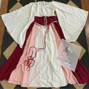 New Women's Renaissance Medieval Costumes Dress Gothic Retro Gown MED